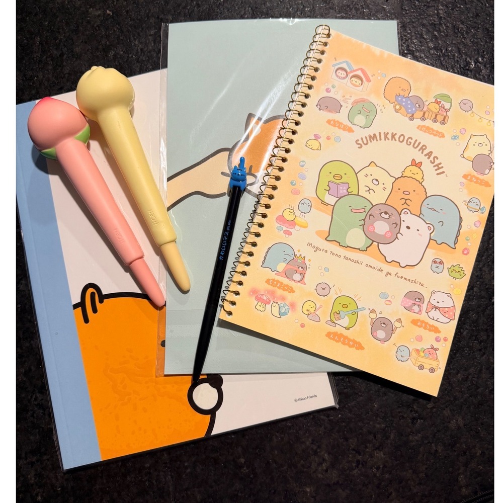 Kawaii Stationery Set Sumikko Gurashi Kakao Friends Ryan Shiba Inu Bundle